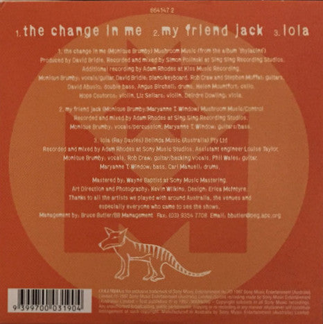 Monique Brumby : The Change In Me (CD, Single)
