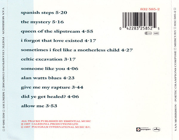 Van Morrison : Poetic Champions Compose (CD, Album)