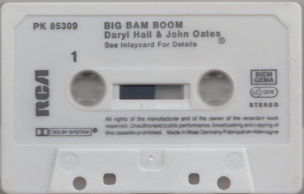 Daryl Hall & John Oates : Big Bam Boom (Cass, Album)