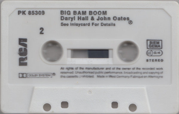 Daryl Hall & John Oates : Big Bam Boom (Cass, Album)