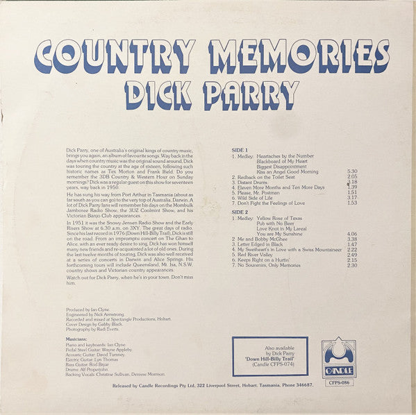 Dick Parry (2) : Country Memories (LP, Album)