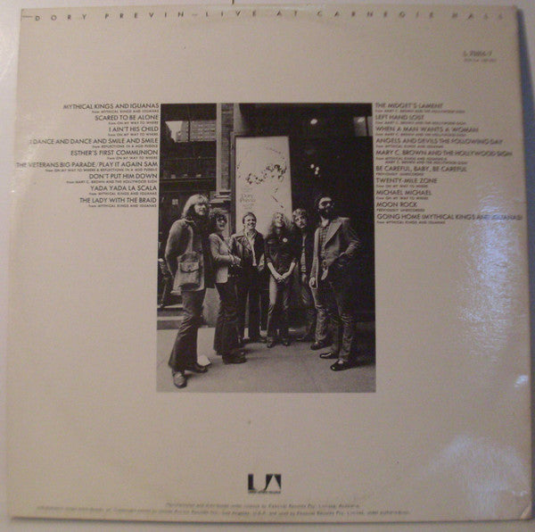 Dory Previn : Live At Carnegie Hall (2xLP, Album)