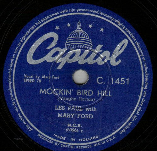 Les Paul & Mary Ford  /  Les Paul & Mary Ford : How High The Moon / Mockin' Bird Hill (Shellac, 10")