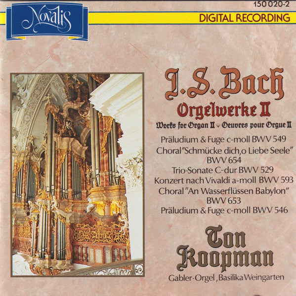 J.S. Bach* – Ton Koopman : Orgelwerke II - Works For Organ II - Oeuvres Pour Orgue II (CD, Album)