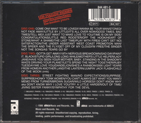 The Rolling Stones : Singles Collection - The London Years (3xCD, Comp, RE, RM)