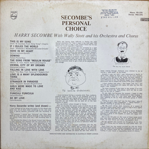 Secombe* : Secombe's Personal Choice Featuring 'This Is My Song' (LP, Comp)