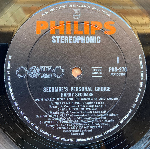Secombe* : Secombe's Personal Choice Featuring 'This Is My Song' (LP, Comp)