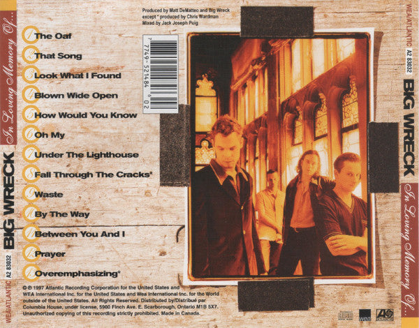 Big Wreck : In Loving Memory Of... (CD, Album, Club)