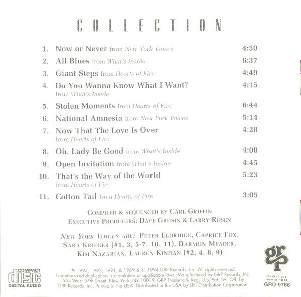 New York Voices : Collection (CD, Comp, Club)