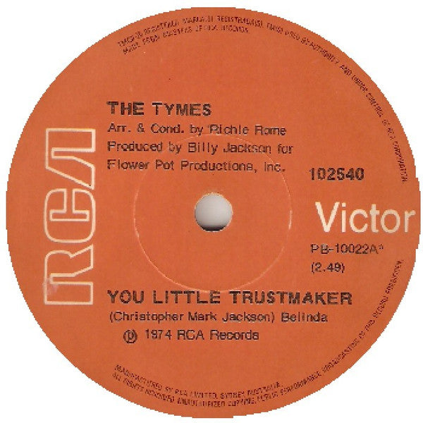 The Tymes : You Little Trustmaker (7", Single)