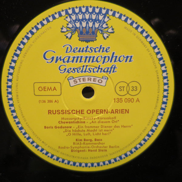 Kim Borg, Radio-Symphonie-Orchester Berlin, Horst Stein : Russische Opern-Arien (LP, Album, RE)