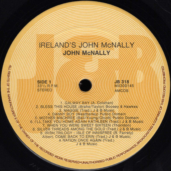 John MacNally : Ireland's John MacNally 21 Songs Of Peace And Love (LP, Comp)
