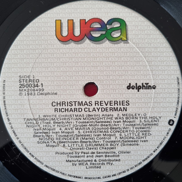 Richard Clayderman : Christmas Reveries (LP, Album)