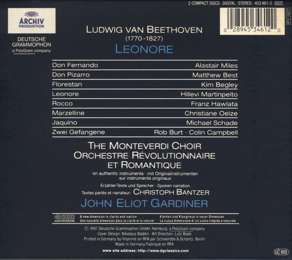Ludwig van Beethoven, John Eliot Gardiner : Leonore (2xCD, Album)
