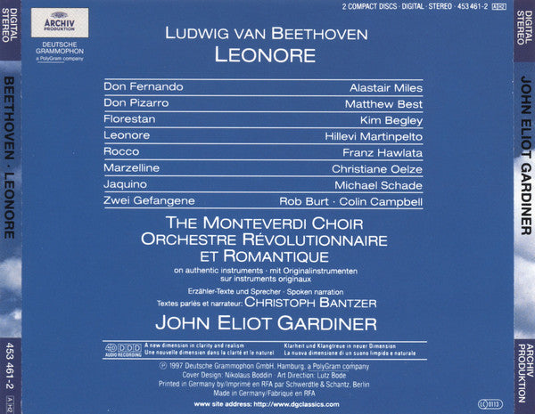 Ludwig van Beethoven, John Eliot Gardiner : Leonore (2xCD, Album)