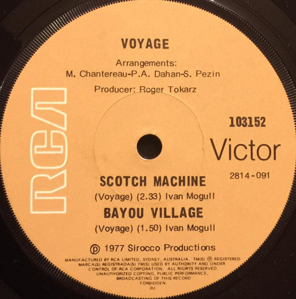 Voyage : Scotch Machine / Bayou Village (7", Single)