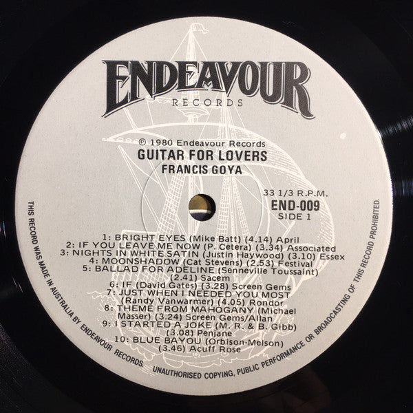 Francis Goya : Guitar For Lovers (LP, Album)