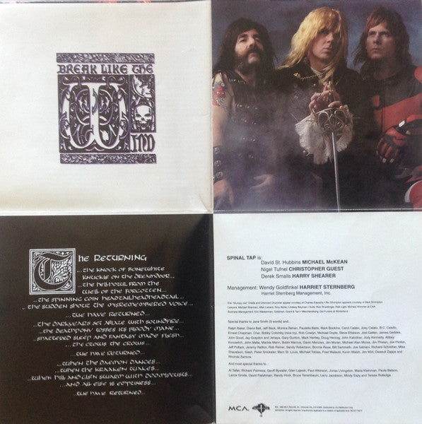 Spinal Tap : Break Like The Wind (CD, Album)