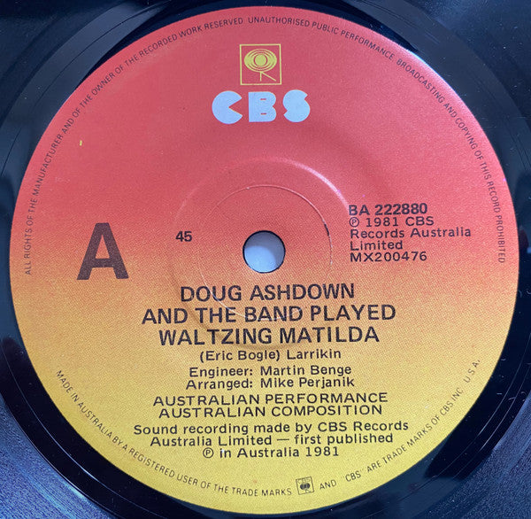 Doug Ashdown : And The Band Played Waltzing Matilda (7", Single)