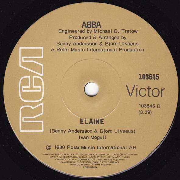 ABBA : The Winner Takes It All / Elaine (7", Single)