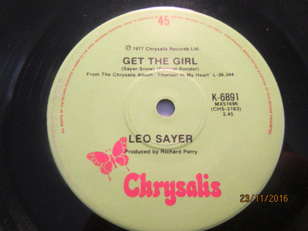 Leo Sayer : Thunder In My Heart (7", Single)