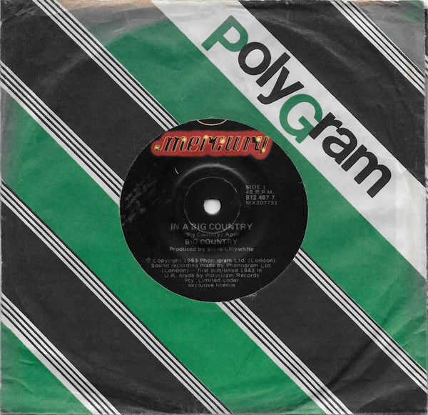 Big Country : In A Big Country (7", Single)