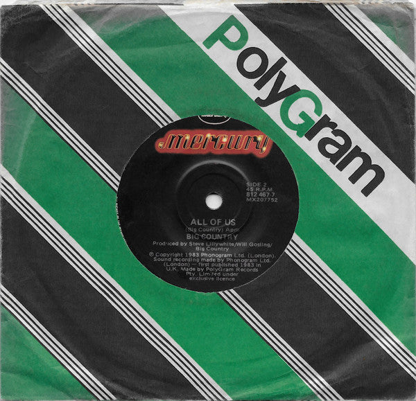 Big Country : In A Big Country (7", Single)