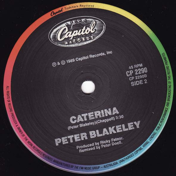 Peter Blakeley : Crying In The Chapel (7", Single)