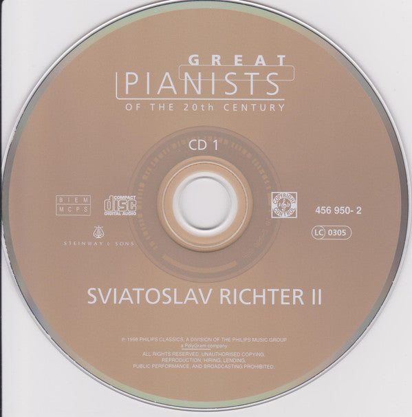 Sviatoslav Richter, Ludwig van Beethoven : Sviatoslav Richter II (2xCD, Comp, Dig)