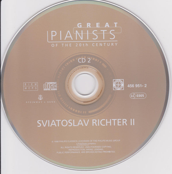 Sviatoslav Richter, Ludwig van Beethoven : Sviatoslav Richter II (2xCD, Comp, Dig)
