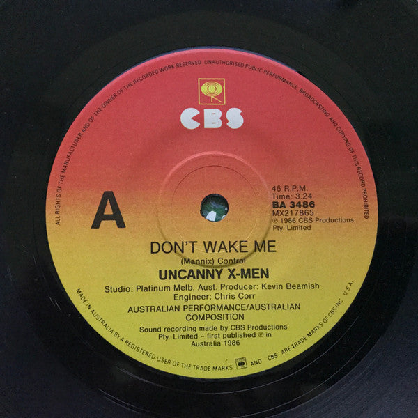 Uncanny X-Men : Don't Wake Me (7")