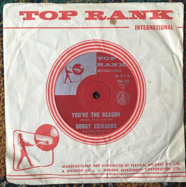 Bobby Edwards (3) With The Four Young Men : You're The Reason (7")