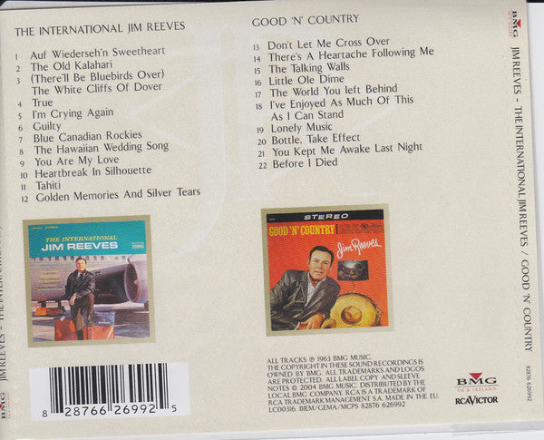 Jim Reeves : The International Jim Reeves / Good 'N' Country (CD, Album, Comp)