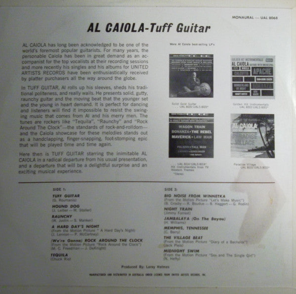 Al Caiola : Tuff Guitar (LP, Album, Mono)