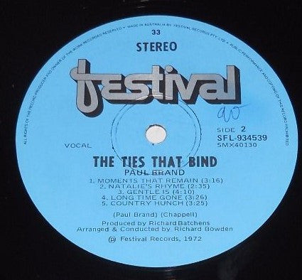 Paul Brand : The Ties That Bind (LP)