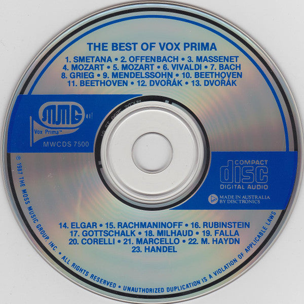 Various : The Best Of Vox Prima (CD, Comp)