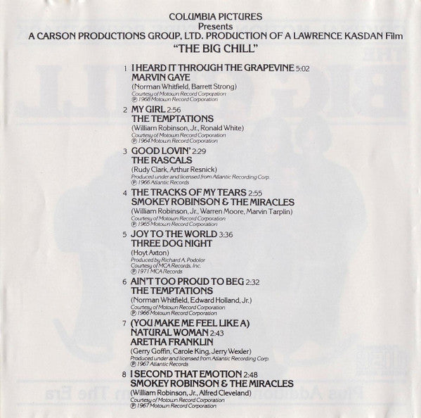 Various : The Big Chill (Original Motion Picture Soundtrack) (CD, Comp)