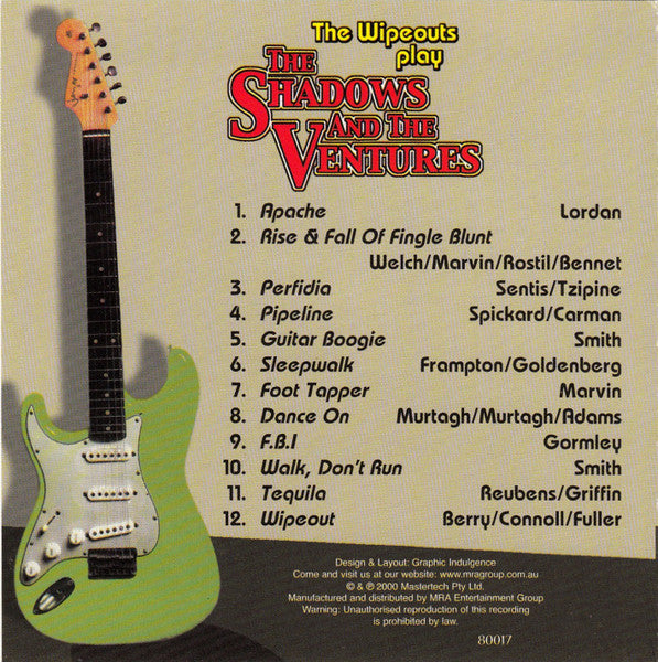 The Wipeouts (3) : The Wipeouts Play The Shadows And The Ventures (CD, Album)