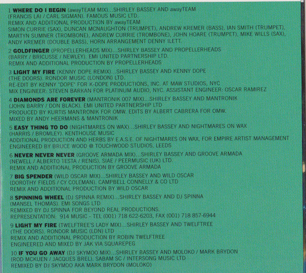 Shirley Bassey : The Remix Album...Diamonds Are Forever (CD, Comp)
