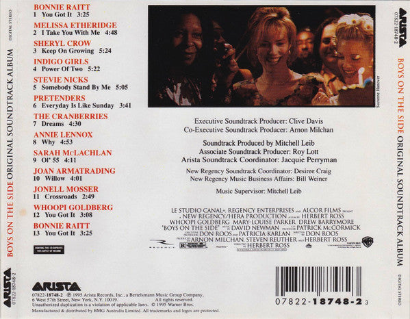 Various : Boys On The Side (Original Soundtrack Album) (CD, Comp)