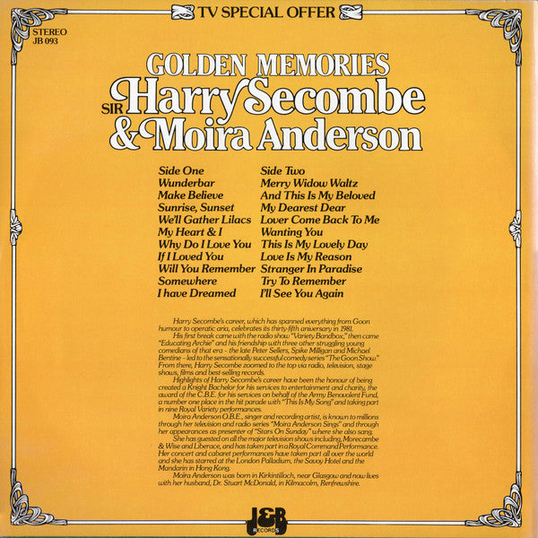 Harry Secombe & Moira Anderson : Golden Memories (LP)