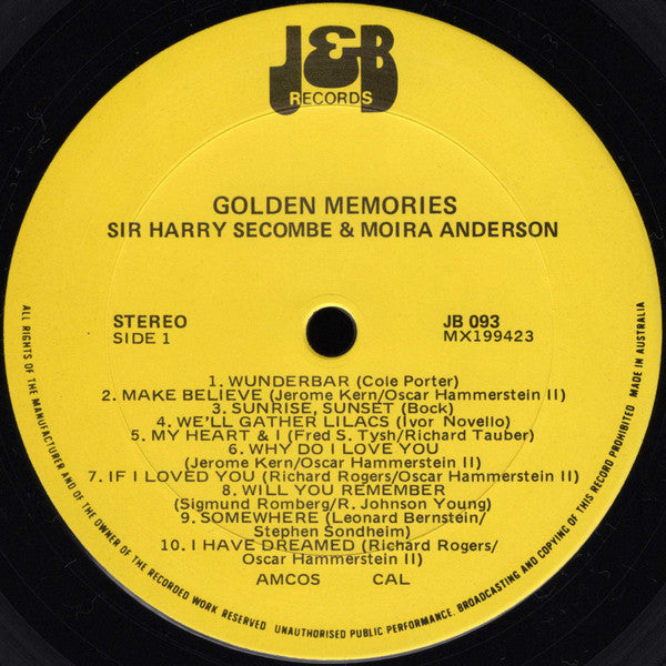 Harry Secombe & Moira Anderson : Golden Memories (LP)