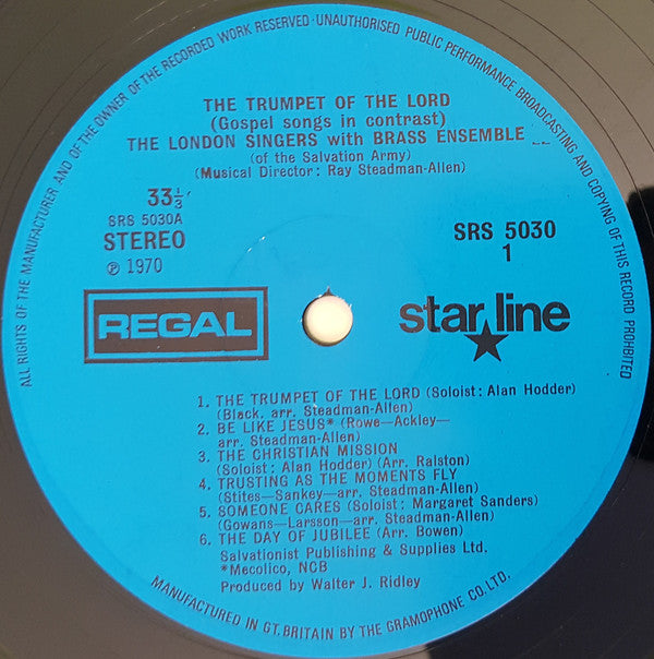 The London Singers - With Brass Ensemble Of The Salvation Army (2) : The Trumpet Of The Lord  (LP)