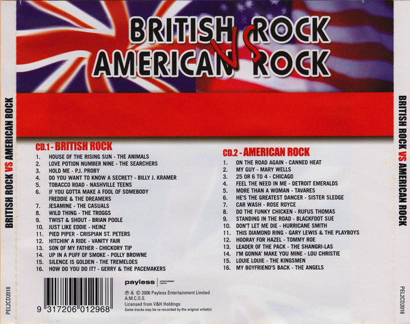 Various : British Rock Vs American Rock (2xCD, Comp)