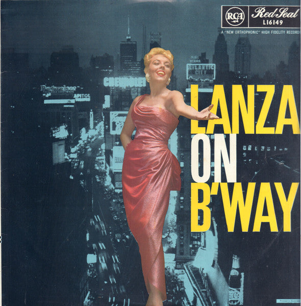 Mario Lanza : Lanza On B'way (LP, Mono)