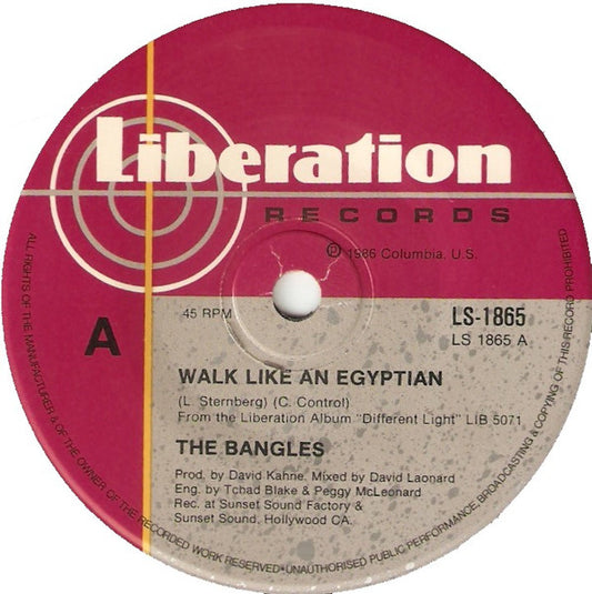 Bangles : Walk Like An Egyptian (7", Single)