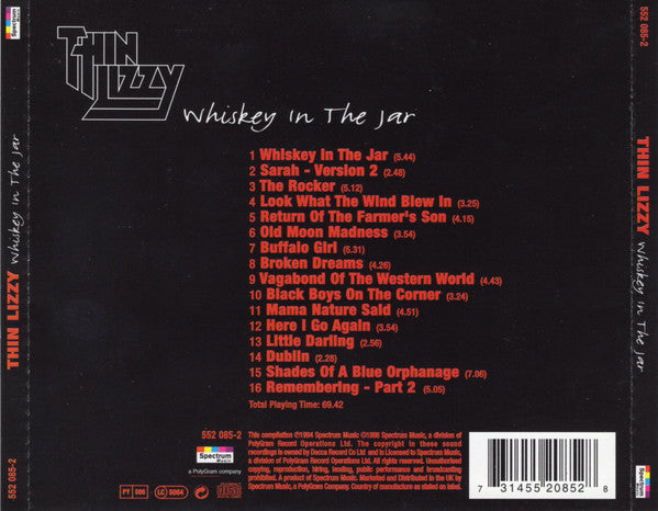 Thin Lizzy : Whiskey In The Jar (CD, Comp, RE)