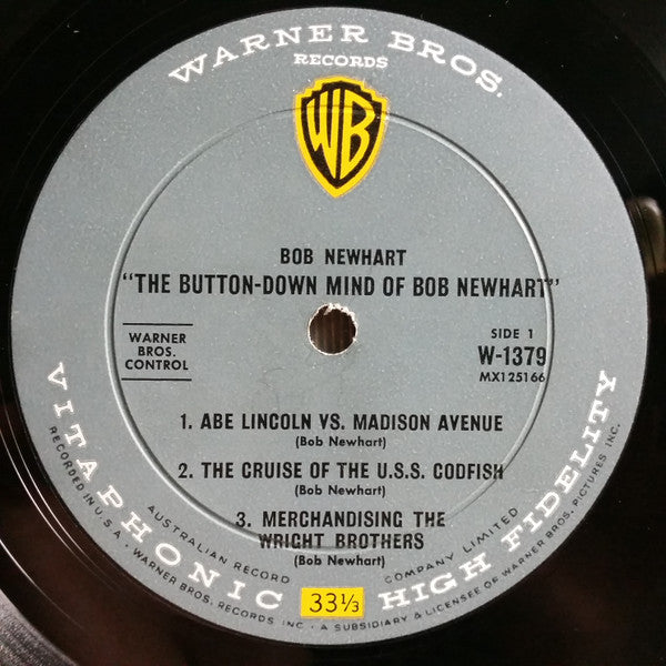 Bob Newhart : The Button-Down Mind Of Bob Newhart (LP, Album, VIT)