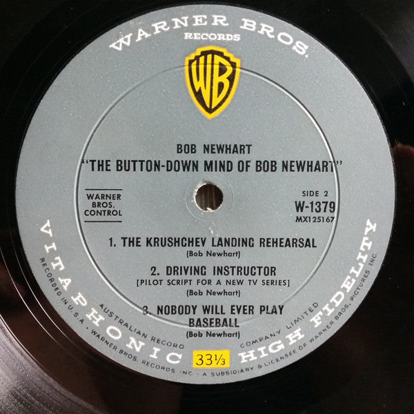 Bob Newhart : The Button-Down Mind Of Bob Newhart (LP, Album, VIT)