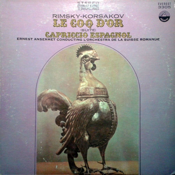 Rimsky-Korsakov*, Ernest Ansermet  Conducting L'Orchestre De La Suisse Romande : Rimsky-Korsakov: Le Coq D'Or (Suite) / Capriccio Espagnol (LP, RE, RM)